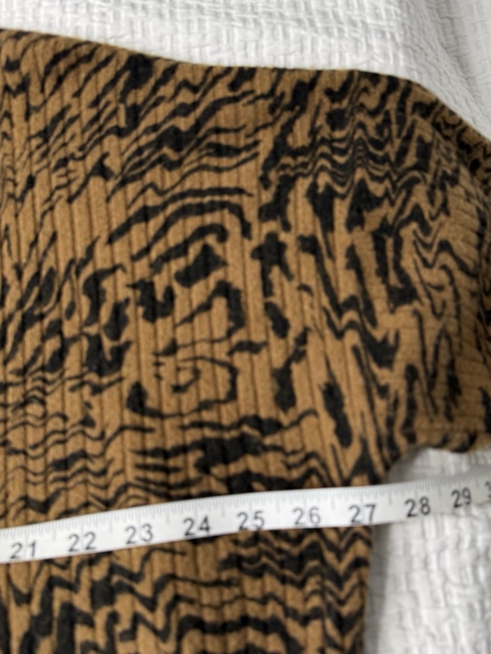Madewelll Tigerized Cameron Ribbed Cardigan Sweater Coziest Yarn Brown Sz 2XL - Picture 10 of 13